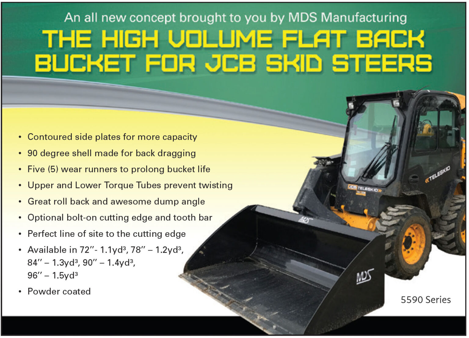 Buckets High Volume for Skid Steers and Track Loaders MDS Manufacturing